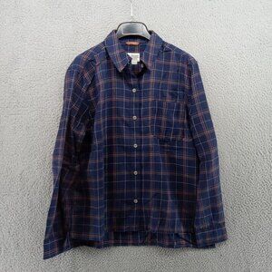 Marmot Shirt Womens Medium Arctic Navy Fairfax Boyfriend Midweight Plaid Flannel